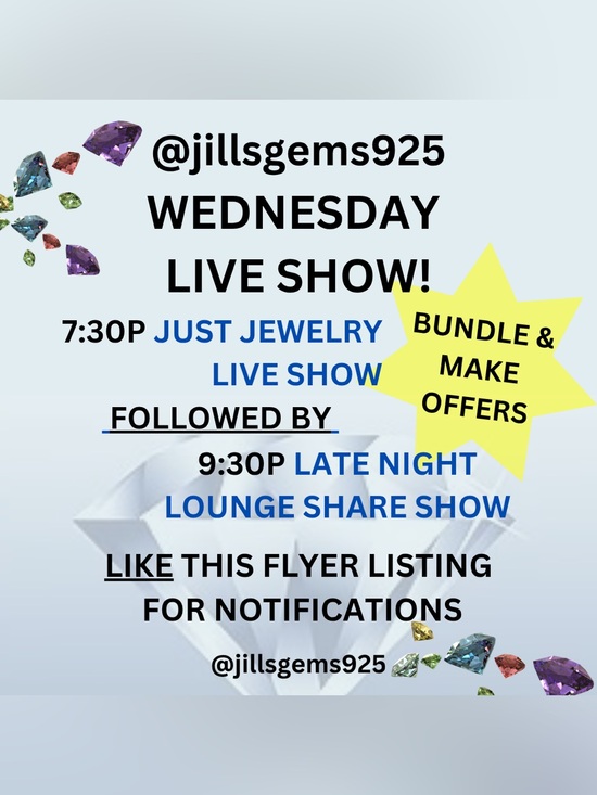Other - Jillsgems925 is Live💎 Weds - Just Jewelry Live then Late Night Lounge Share Show
